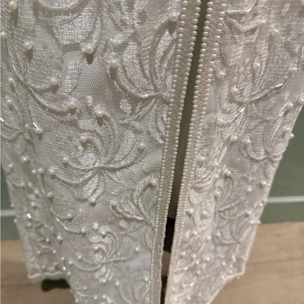 Vintage Scala White Beaded Maxi Dress - Picture 6 of 12